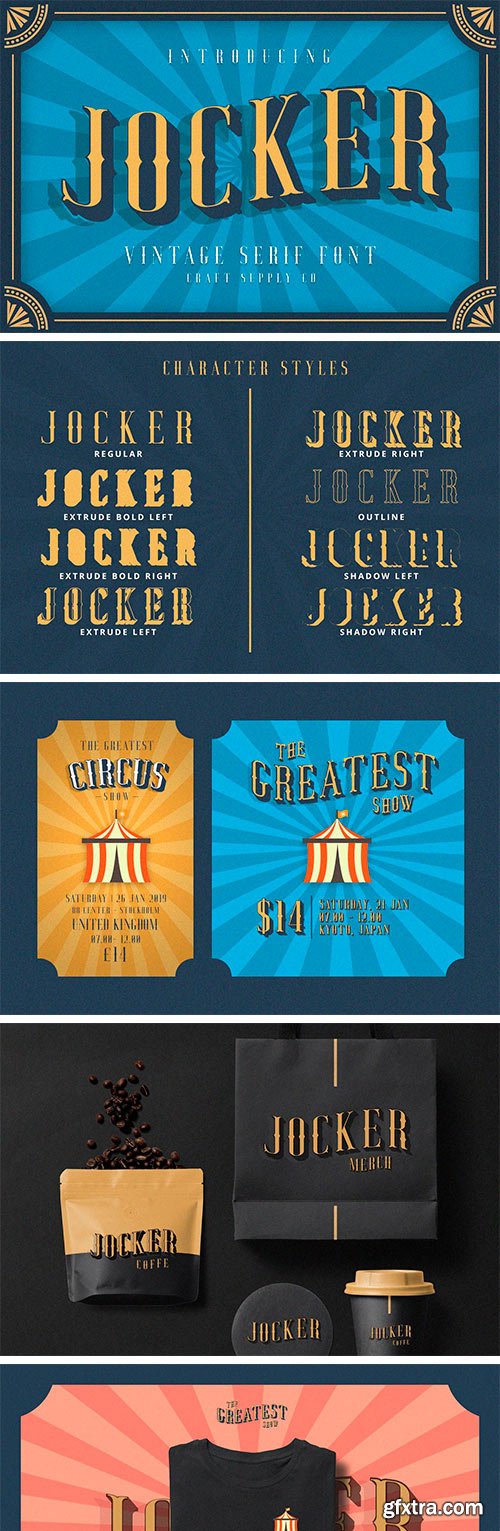 CM - Jocker - Vintage Serif Font Family 3377206