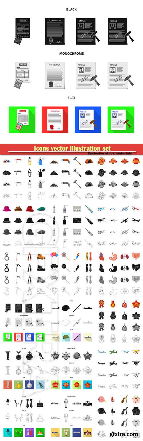 Icons vector illustration set # 13