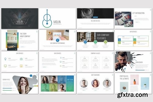 Violin - Powerpoint Keynote and Google Slides Templates