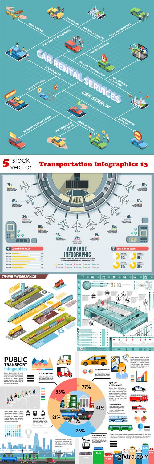 Vectors - Transportation Infographics 13