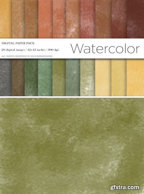 Watercolor Digital Papers