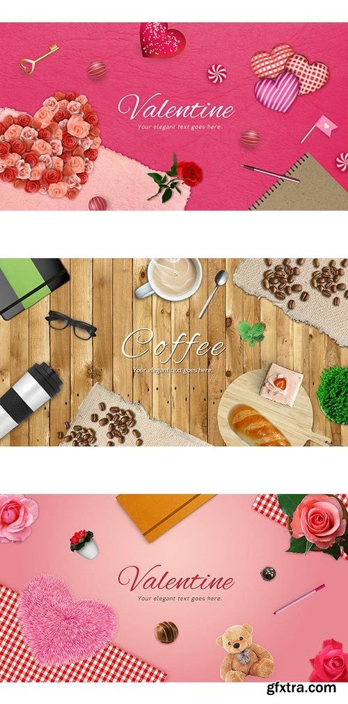 Valentine and Coffee Scene Generators Bundle