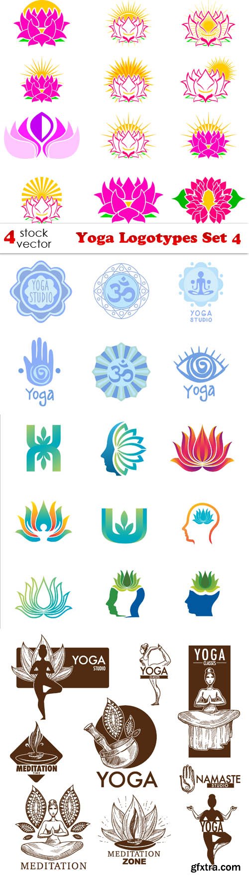 Vectors - Yoga Logotypes Set 4