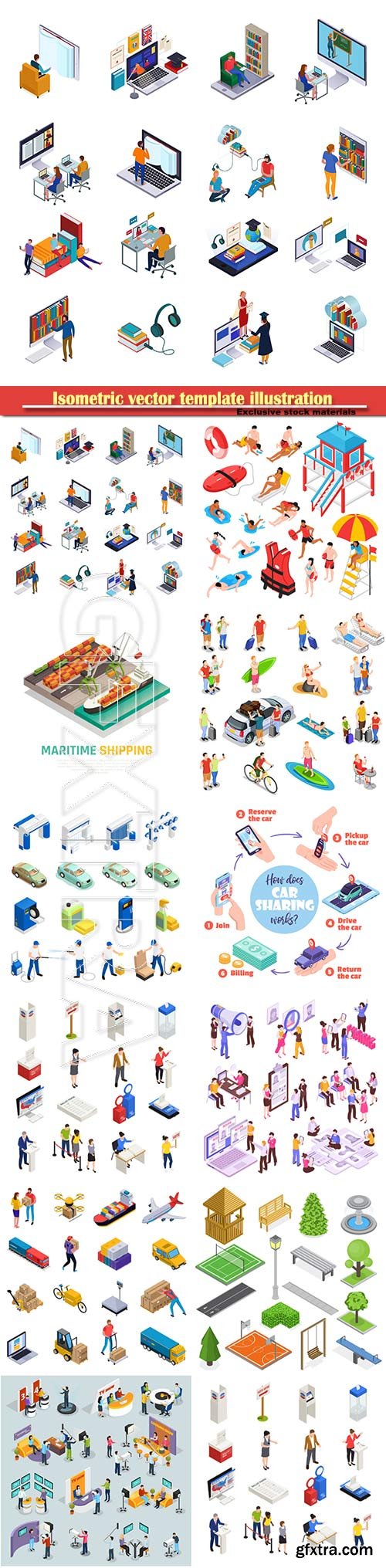 Isometric vector template illustration # 17