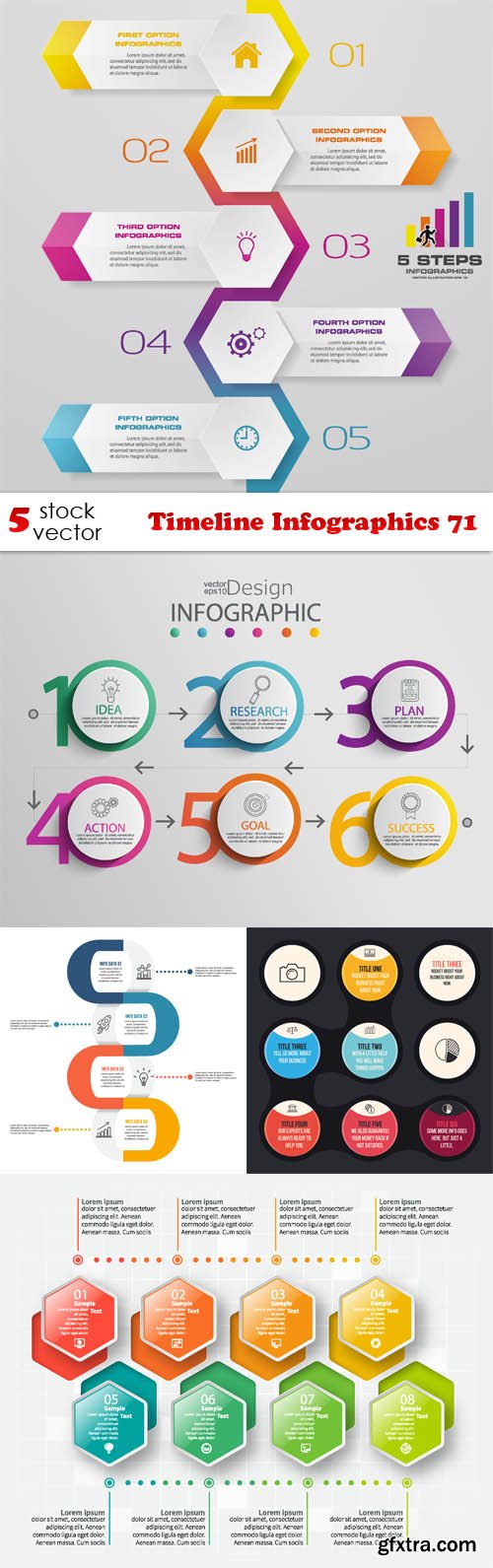 Vectors - Timeline Infographics 71