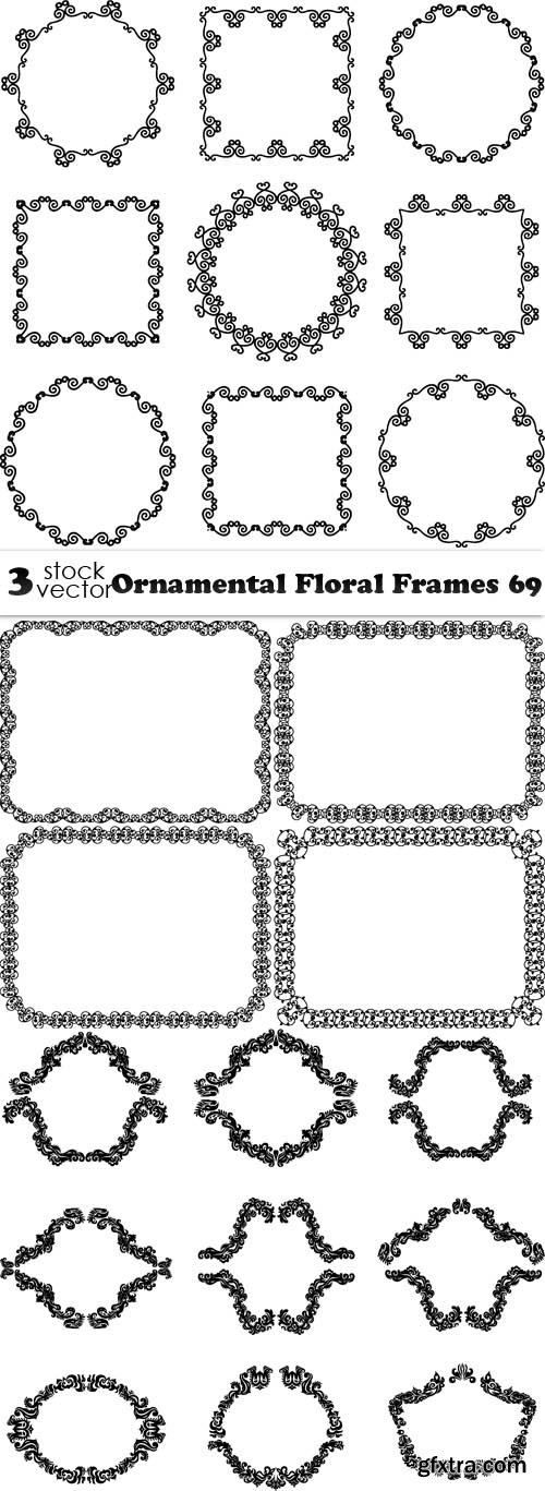 Vectors - Ornamental Floral Frames 69