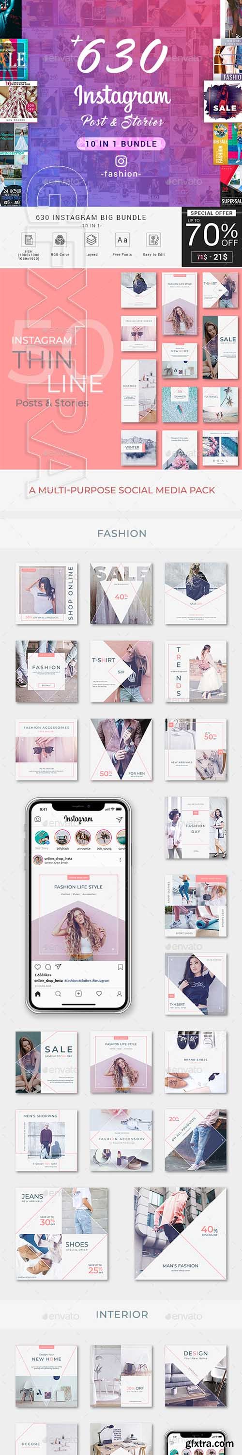 GraphicRiver - Fashion Instagram Bundle Social Media 23149117