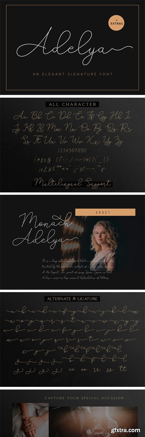 CM - Adelya - Elegant Signature Font 3389374