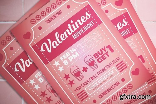 Valentine Movie Night Flyer