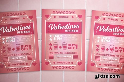 Valentine Movie Night Flyer