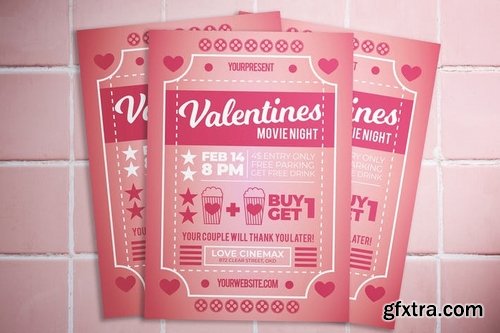 Valentine Movie Night Flyer