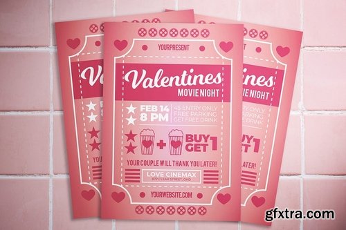 Valentine Movie Night Flyer