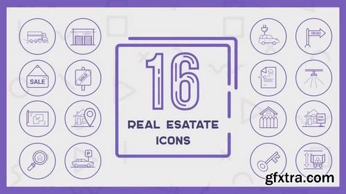 MotionArray 16 Real Estate Icons 165707