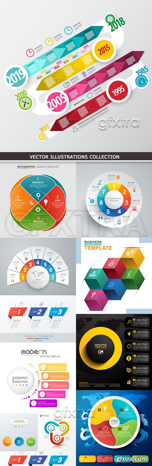 Modern infographics business options elements 26