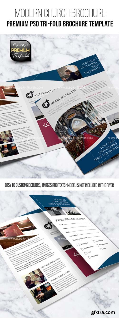 Modern Church V1 2019 PSD Brochure Template