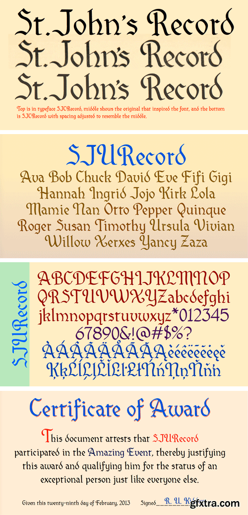 SJCRecord Font