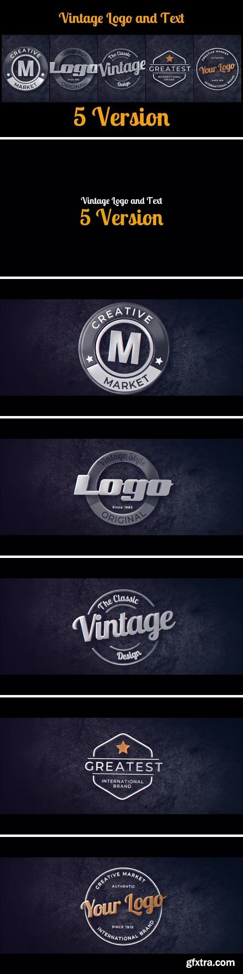 MotionArray Vintage Logo And Text 166748