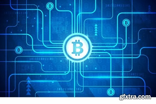 Bitcoin Technology Vector Illustrations Pack