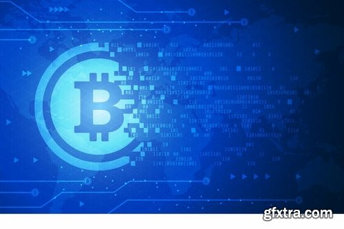 Bitcoin Technology Vector Illustrations Pack