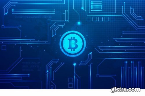 Bitcoin Technology Vector Illustrations Pack