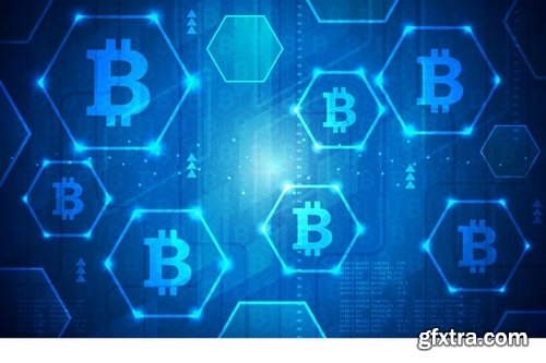 Bitcoin Technology Vector Illustrations Pack