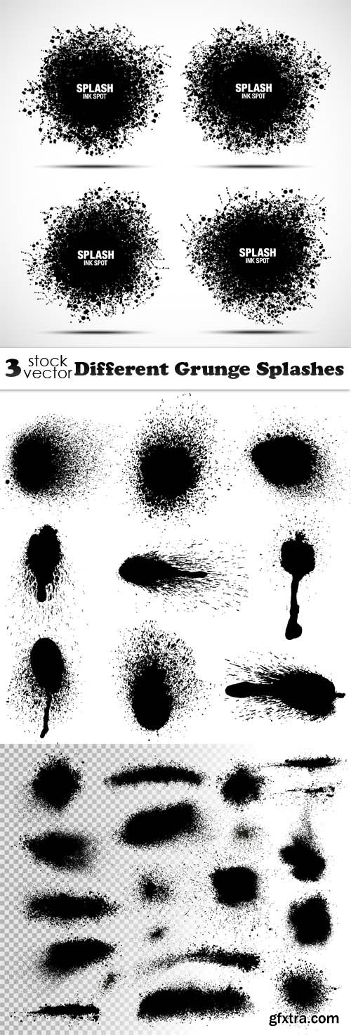 Vectors - Different Grunge Splashes