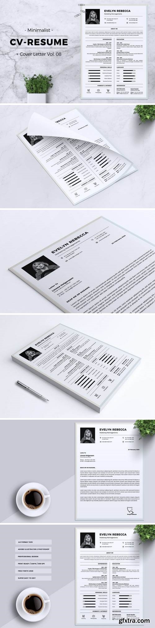 Minimalist CV Resume Vol. 08