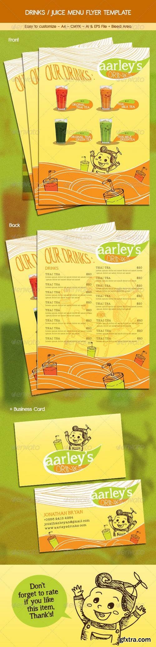 Graphicriver - Drinks / Juice Menu Flyer 6455835