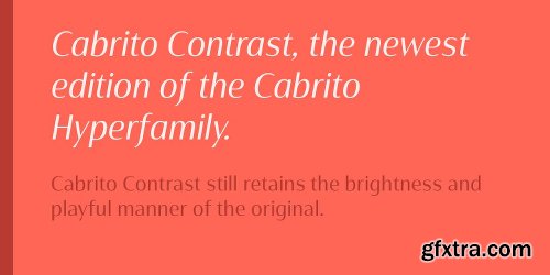 Cabrito Contrast Font Family - 54 Fonts