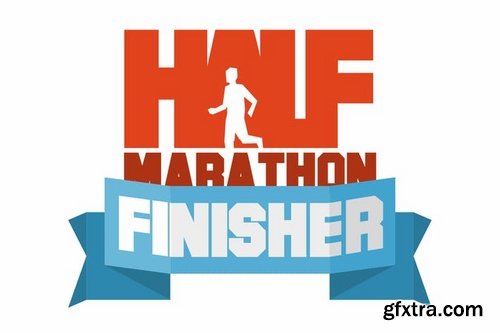 Marathon and Half marathon running finisher