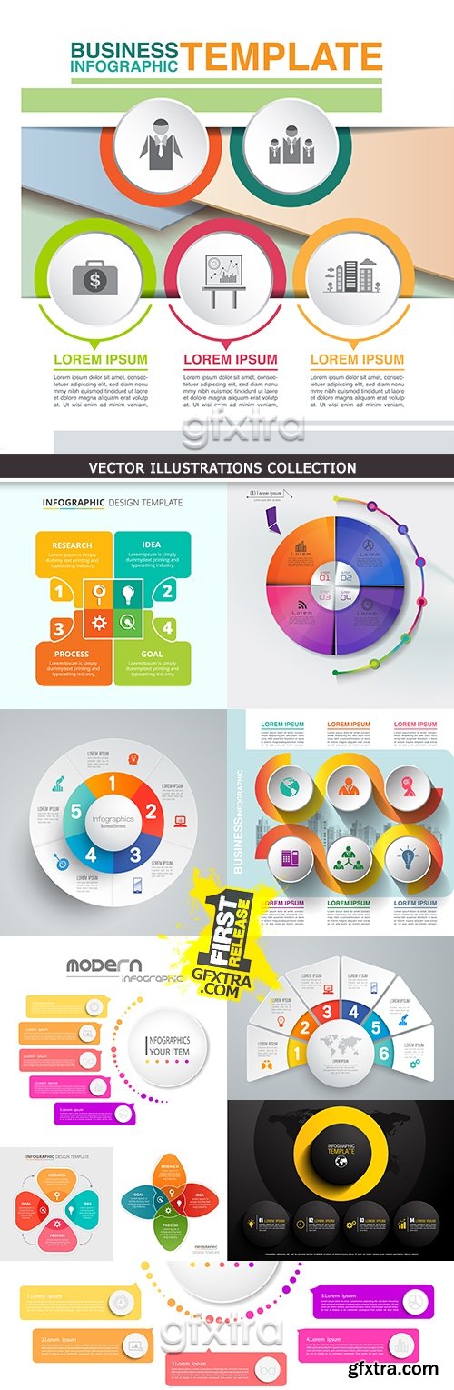 Modern infographics business options elements 27