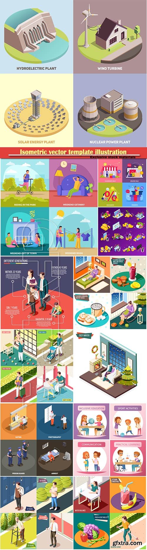 Isometric vector template illustration # 19