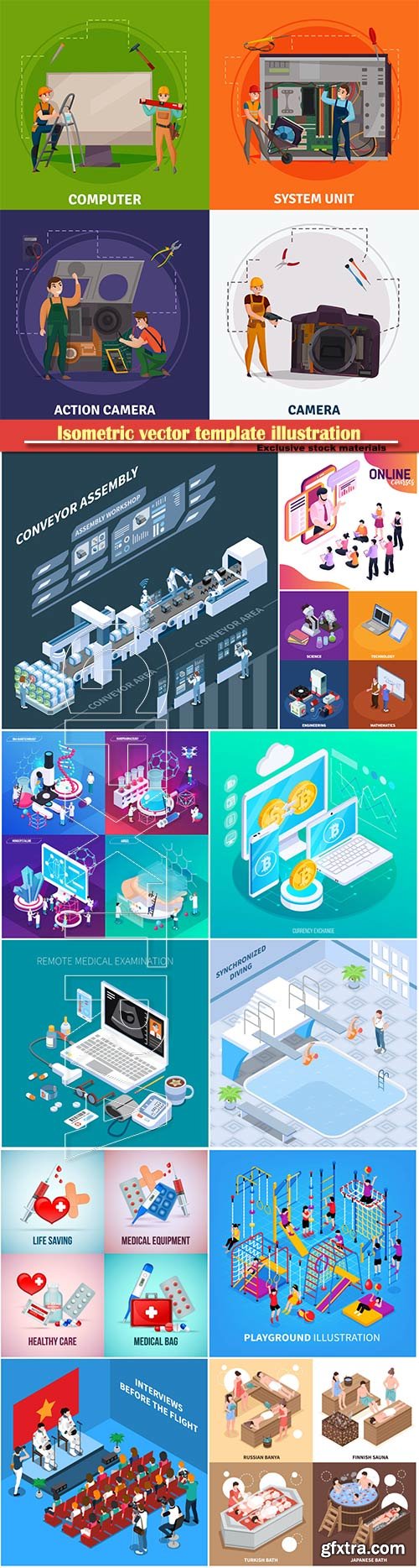 Isometric vector template illustration # 21