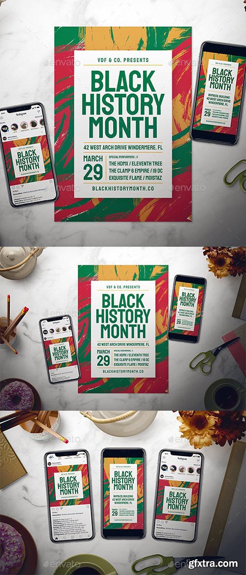 Black History Month Flyer Set 23187632