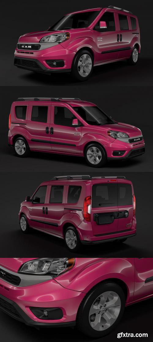 Ram ProMaster City Wagon SLT L1 2019 - 3D Model