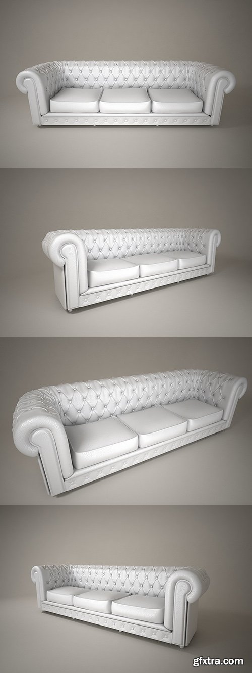 Cgtrader - 05 LEATHER SOFA 3D model