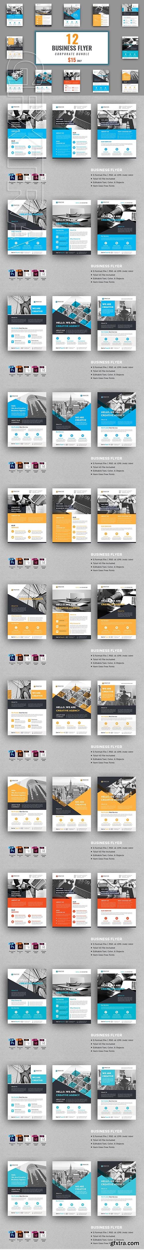 CreativeMarket - Business Flyer Bundle 3354227