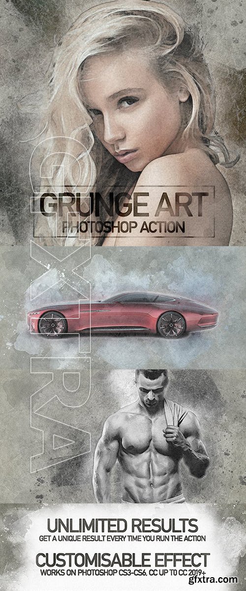 GraphicRiver - Grunge Art Photoshop Action 23159385