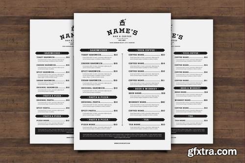 Vintage Bar & Coffee Menu