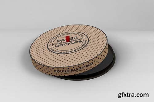 Paper Round CakeBox Packaging Mockup