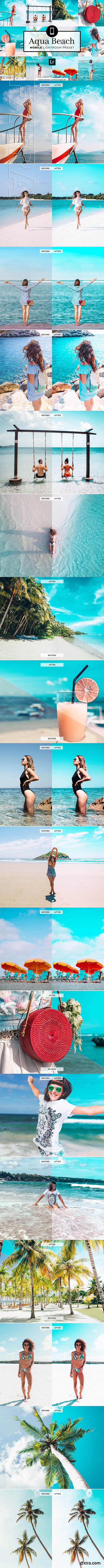 CreativeMarket - Mobile Lightroom Preset Aqua Beach 3321726