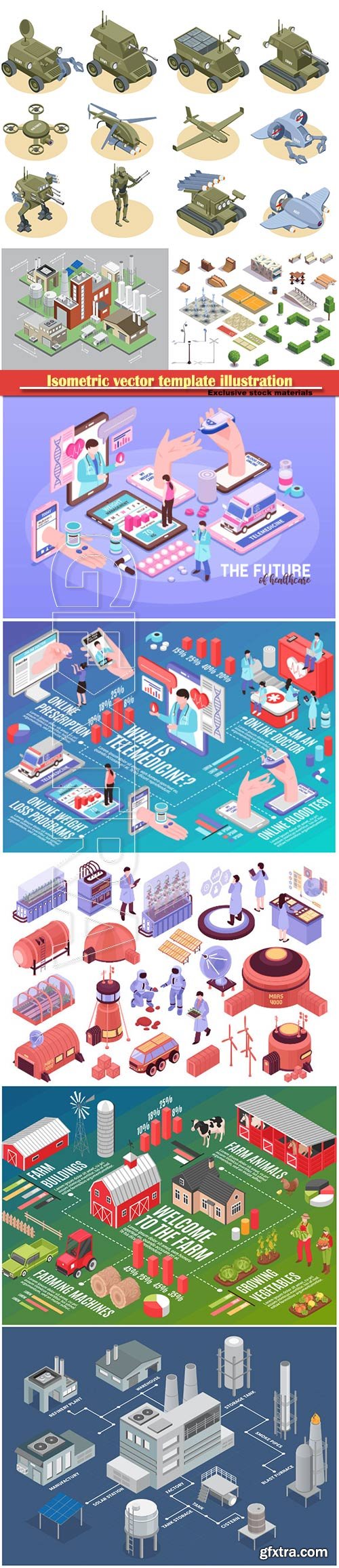 Isometric vector template illustration # 23