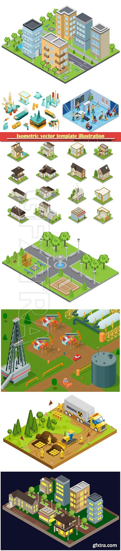 Isometric vector template illustration # 24