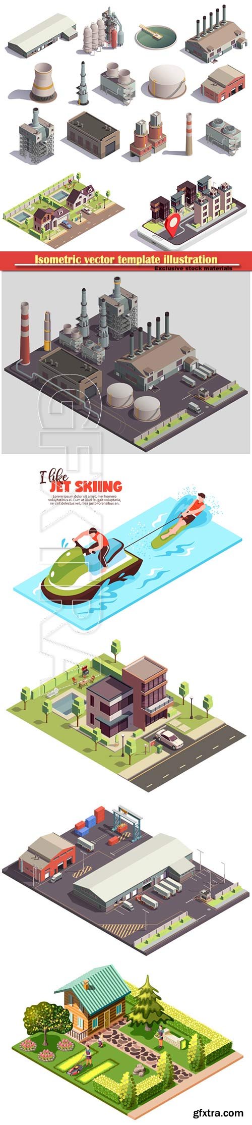 Isometric vector template illustration # 25