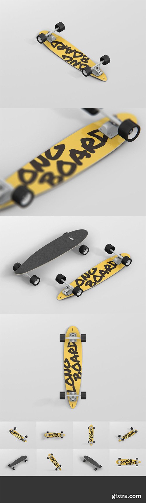 Skateboard Longboard Mockup