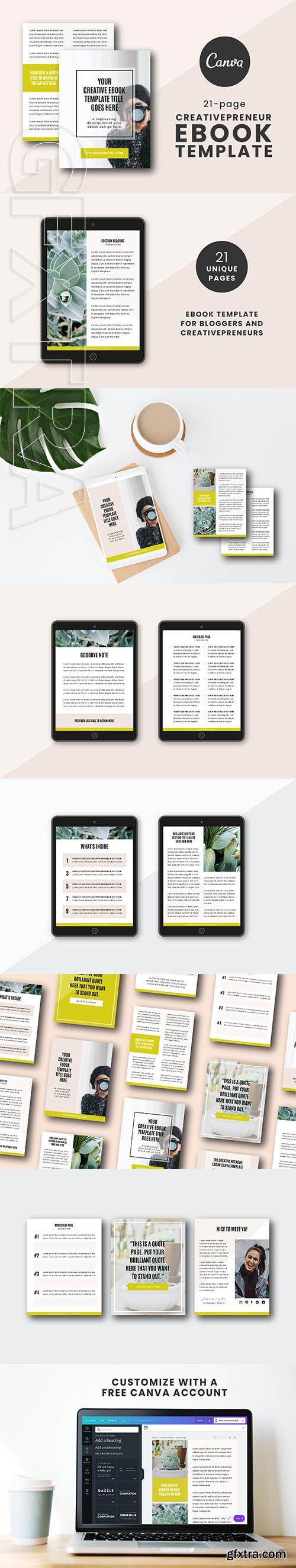 CreativeMarket - Creativepreneur eBook Canva Template 3412765