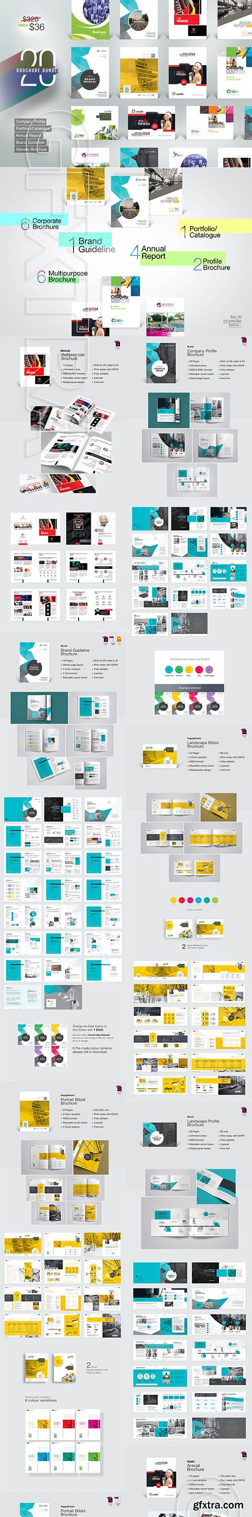 CreativeMarket - Brochure Bundle 20 in 1 3379108