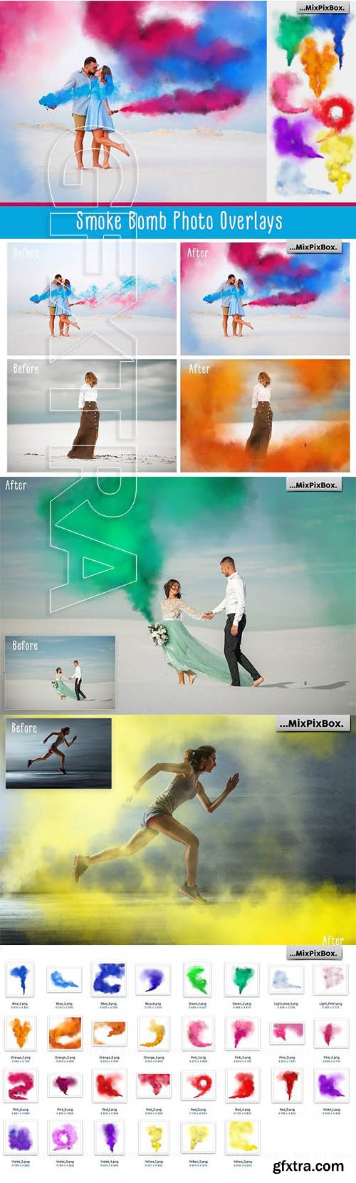 CreativeMarket - Smoke Bomb Photo Overlays 3290991