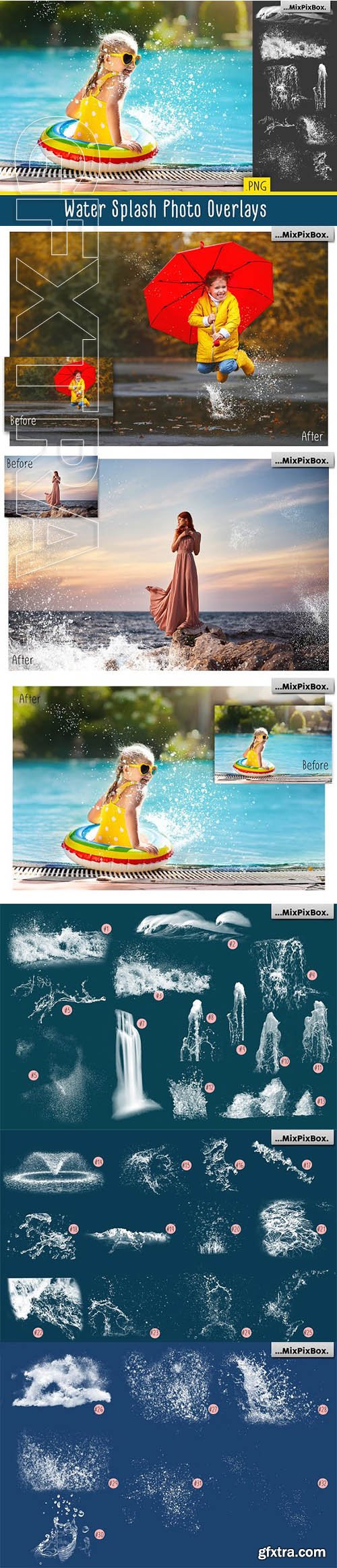 CreativeMarket - Water Splash Photo Overlays 3407296