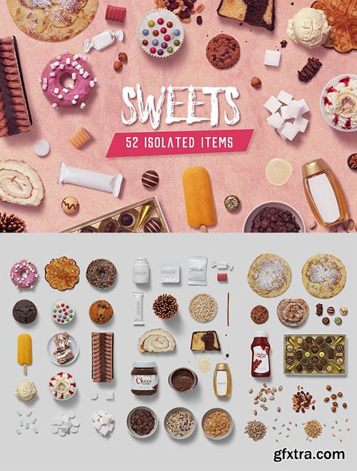 CreativeMarket - Sweets - Isolated Food Items 3309480